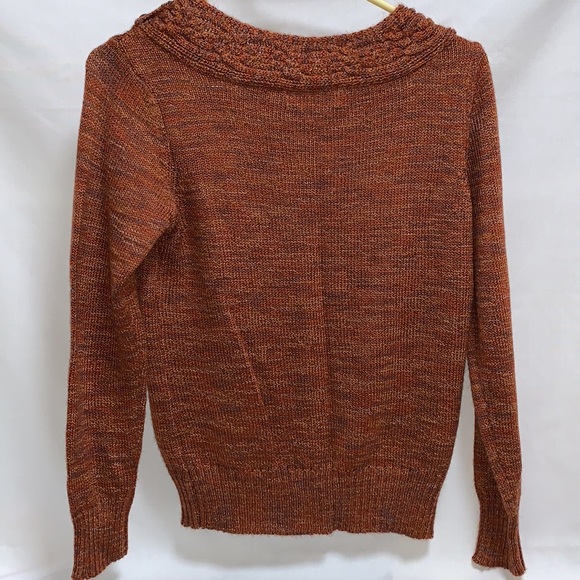 SOFT burnt orange scoop neck sweater. PM by Carolyn Taylor - Picture 2 of 7